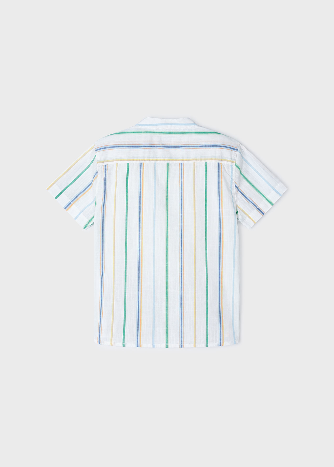 Boys mandarin collar striped shirt Better Cotton