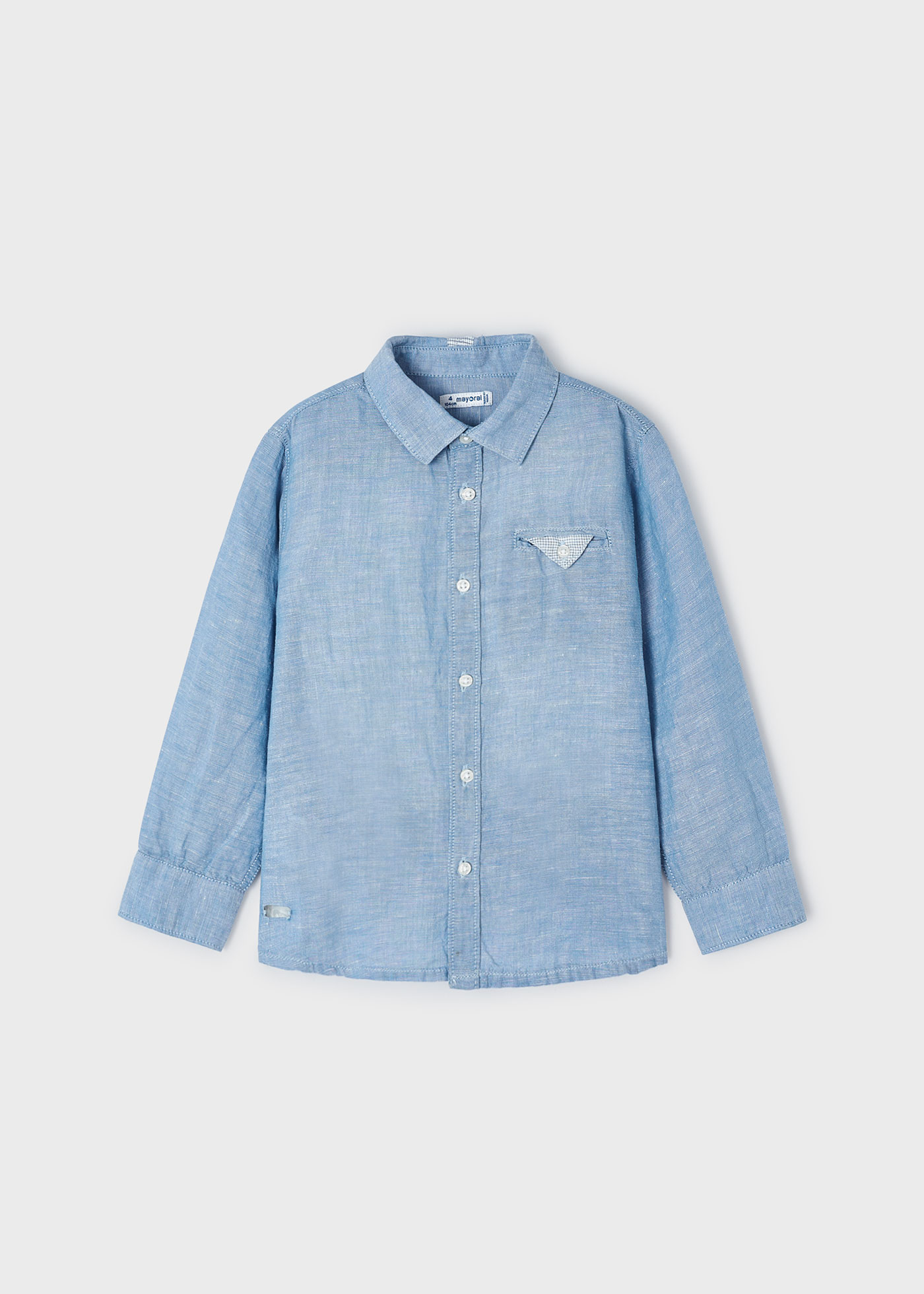 Boy Long Sleeved Linen Shirt