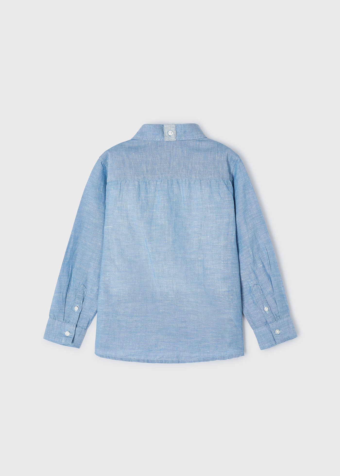 Boy Long Sleeved Linen Shirt