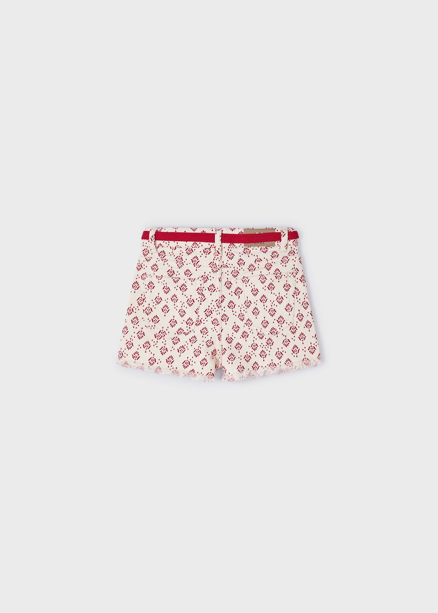 Shorts gemustert mit Gürtel Better Cotton Mädchen