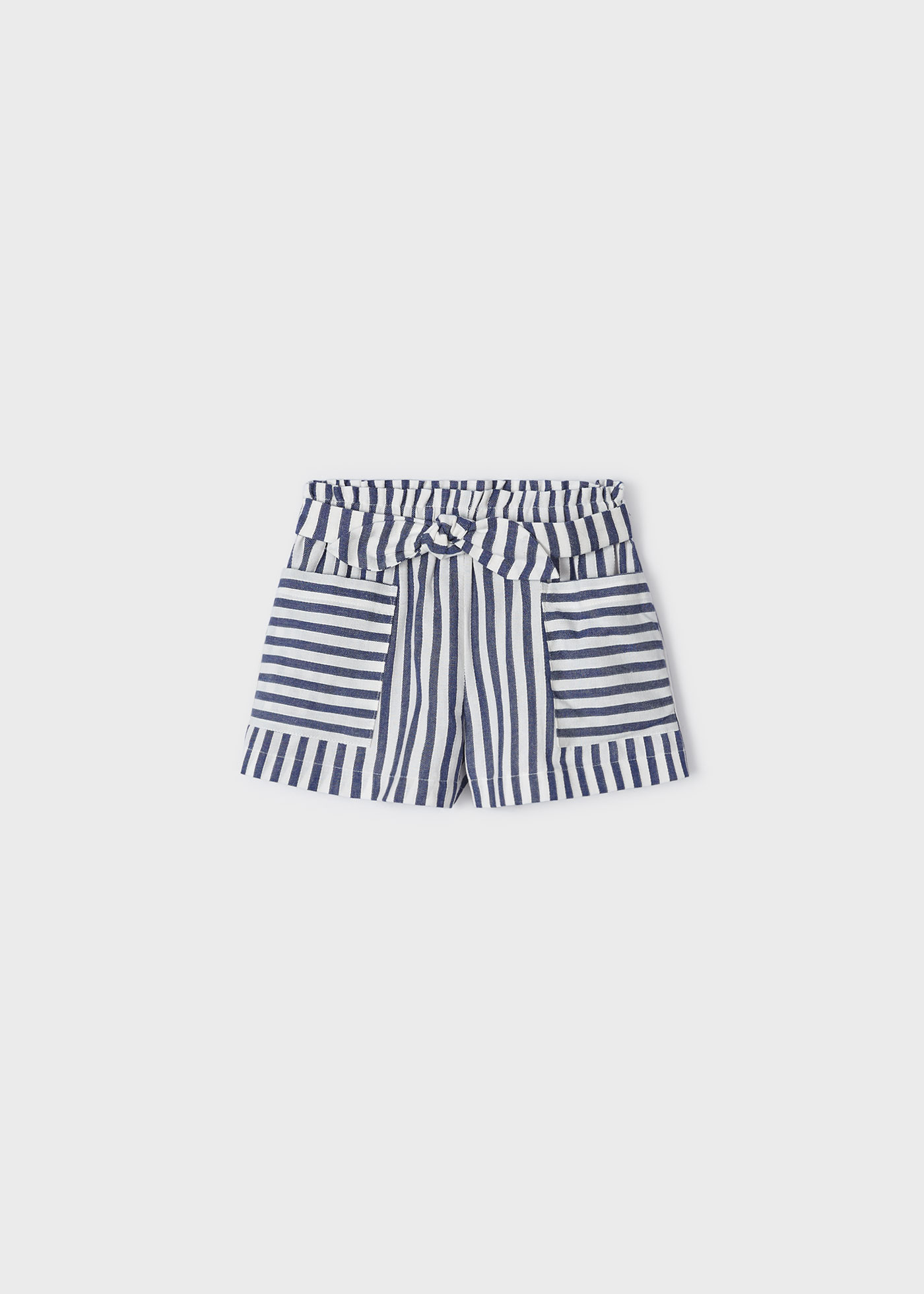 Girls striped paperbag shorts