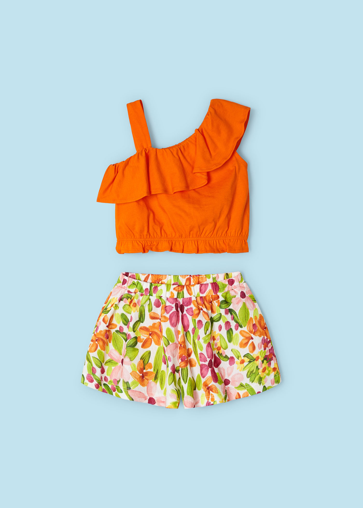 Ensemble 2 pièces top asymétrique fille