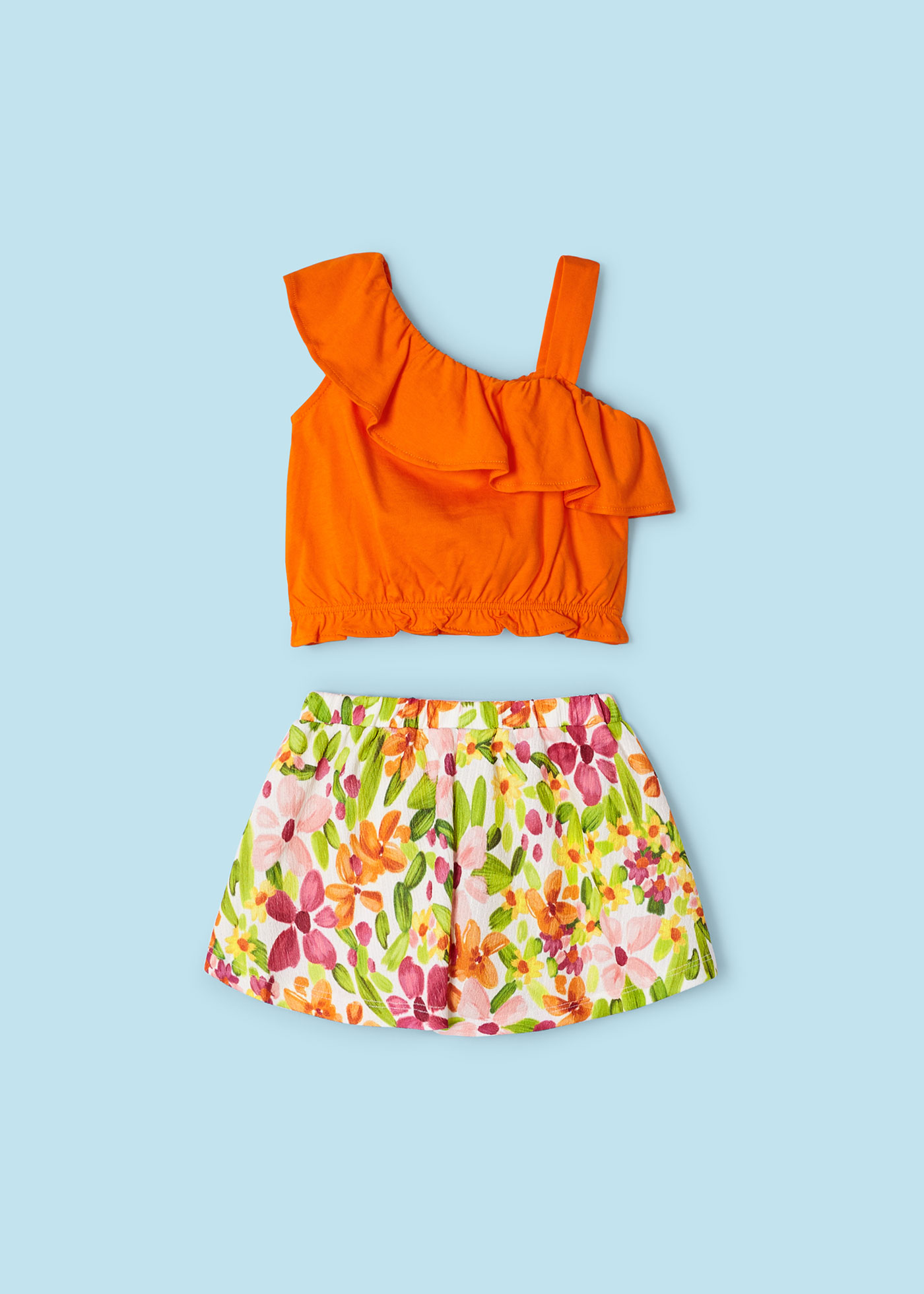 Girls 2-piece asymmetrical top set