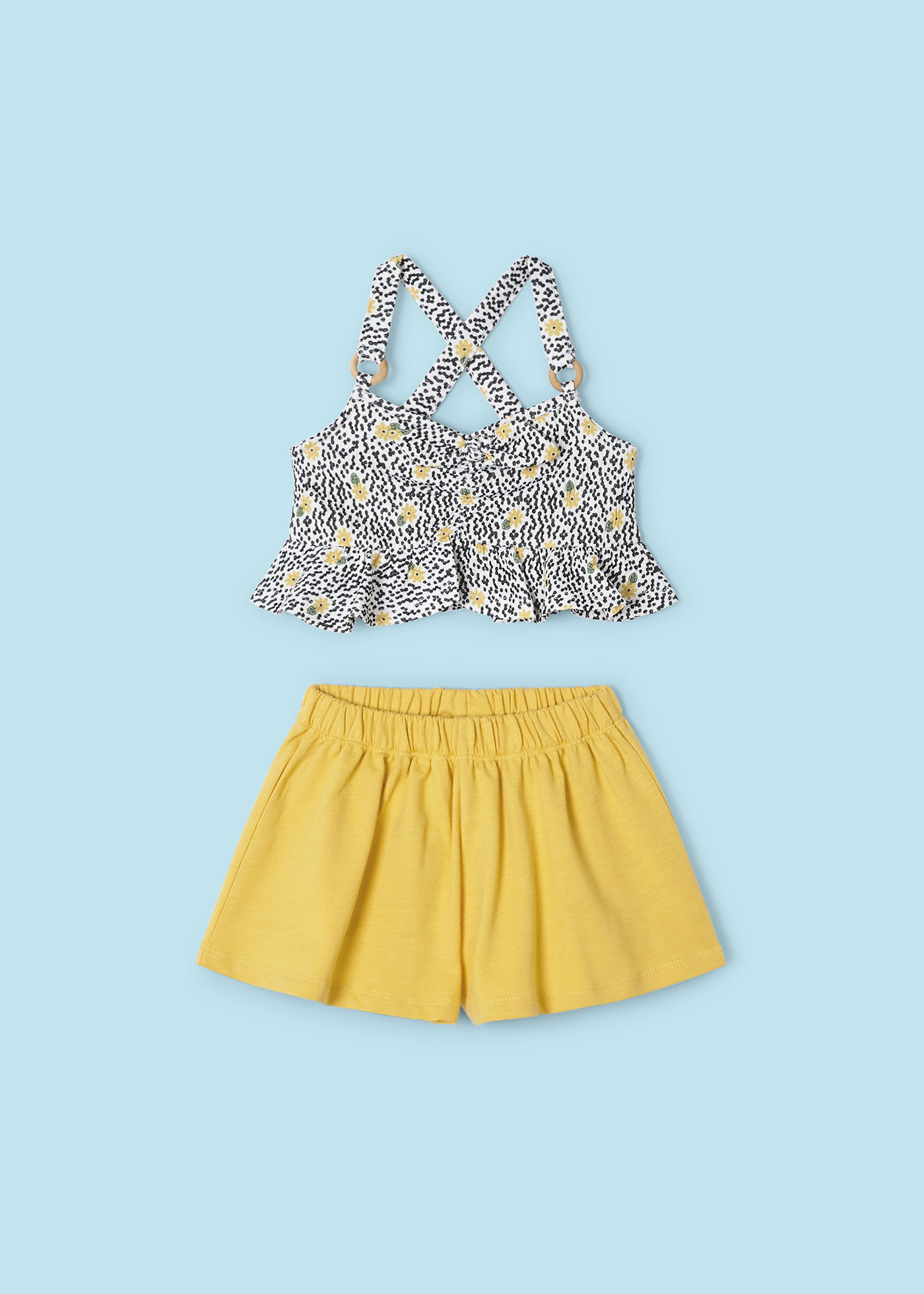 Conjunto 2 piezas top estampado niña