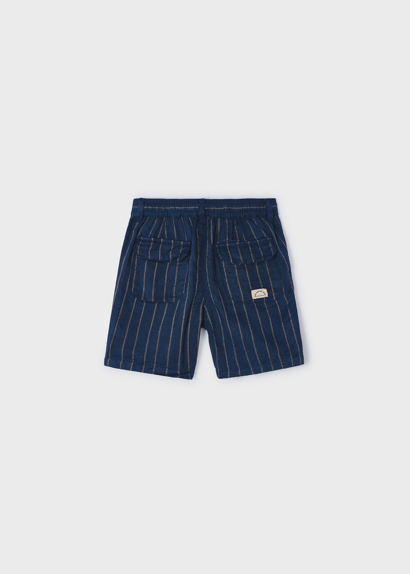 Boy Bermuda Striped Linen Shorts