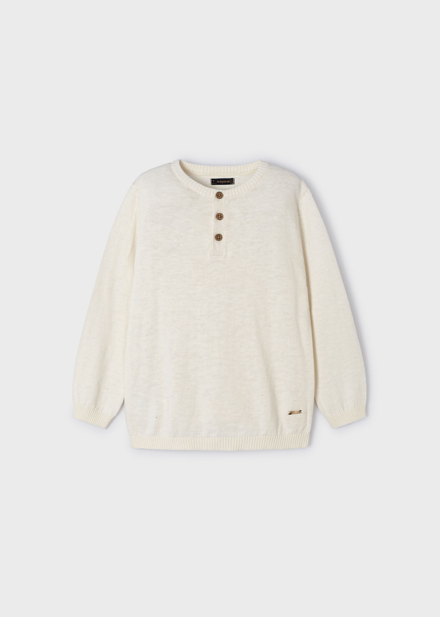 Maglione in lino con bottoni bambino