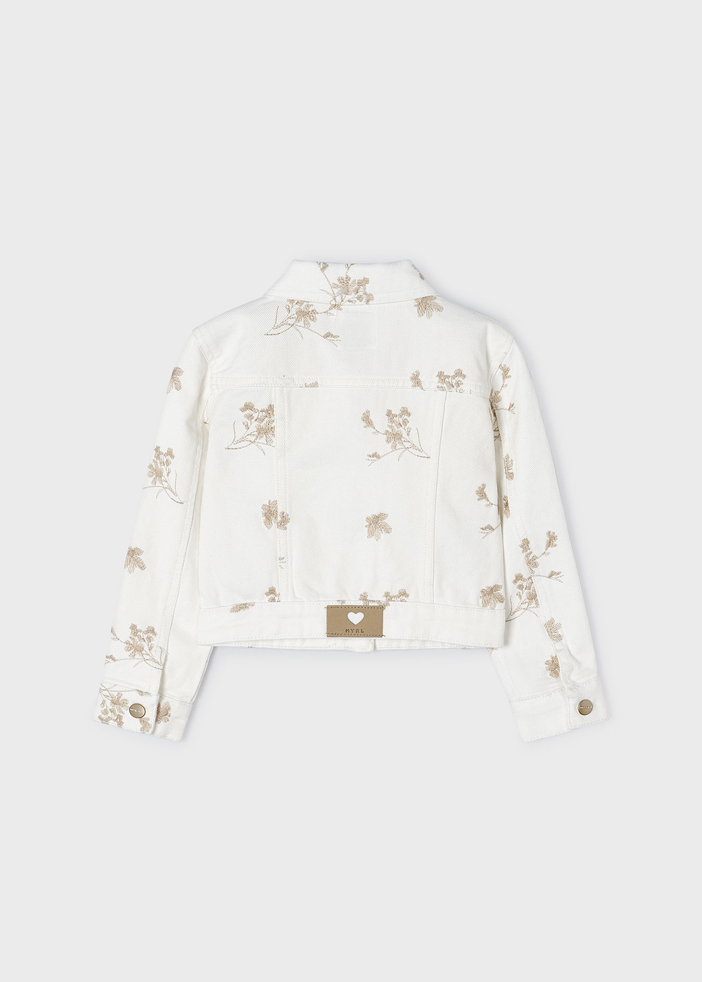 Girl embroidered twill jacket