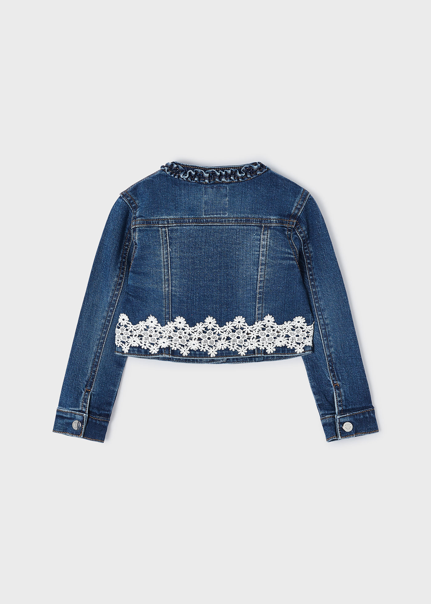 Giubbotto jeans fantasia bambina