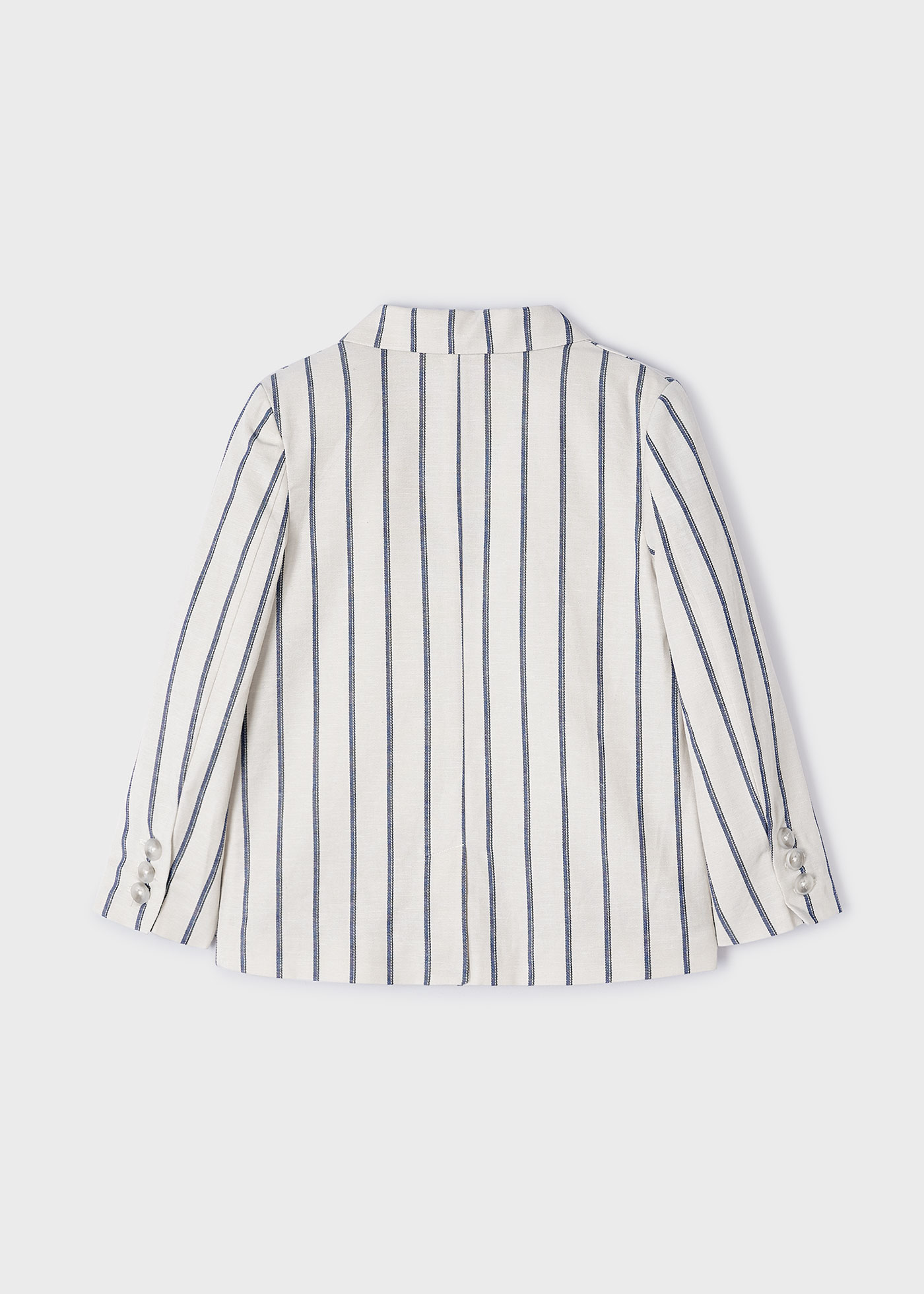 Chaqueta americana rayas lino niño