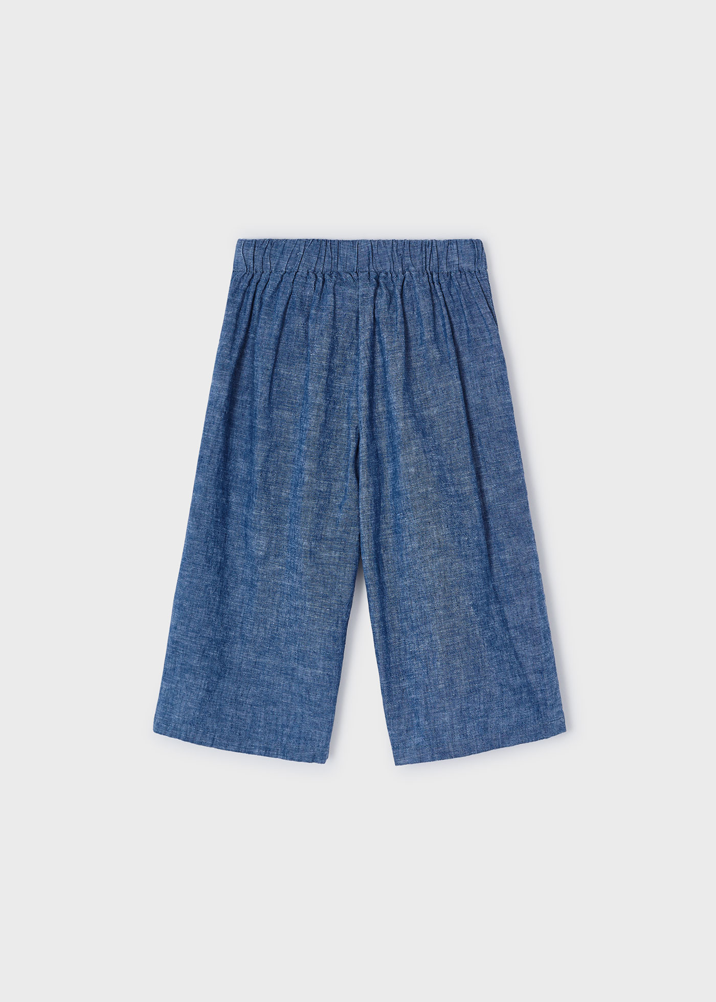 Girl cropped linen trousers