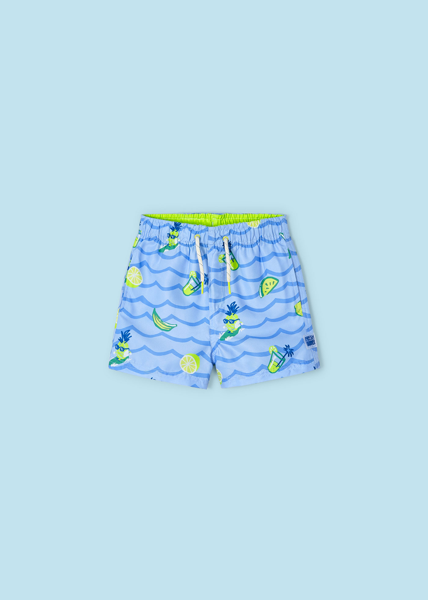 Boy Print Bermuda Swim Shorts Recycled Polyester