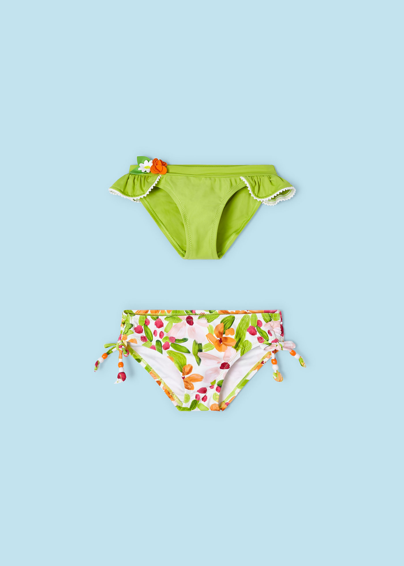 S+B Kids by Suzanne Betro Girls' Bikini Bottoms Green - Green & White  Floral Bikini Top & Bottoms - Toddler & Girls - Yahoo Shopping