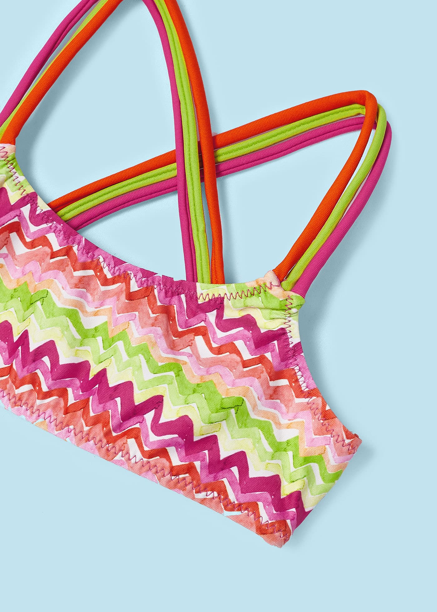 Girls bikini set zigzag print