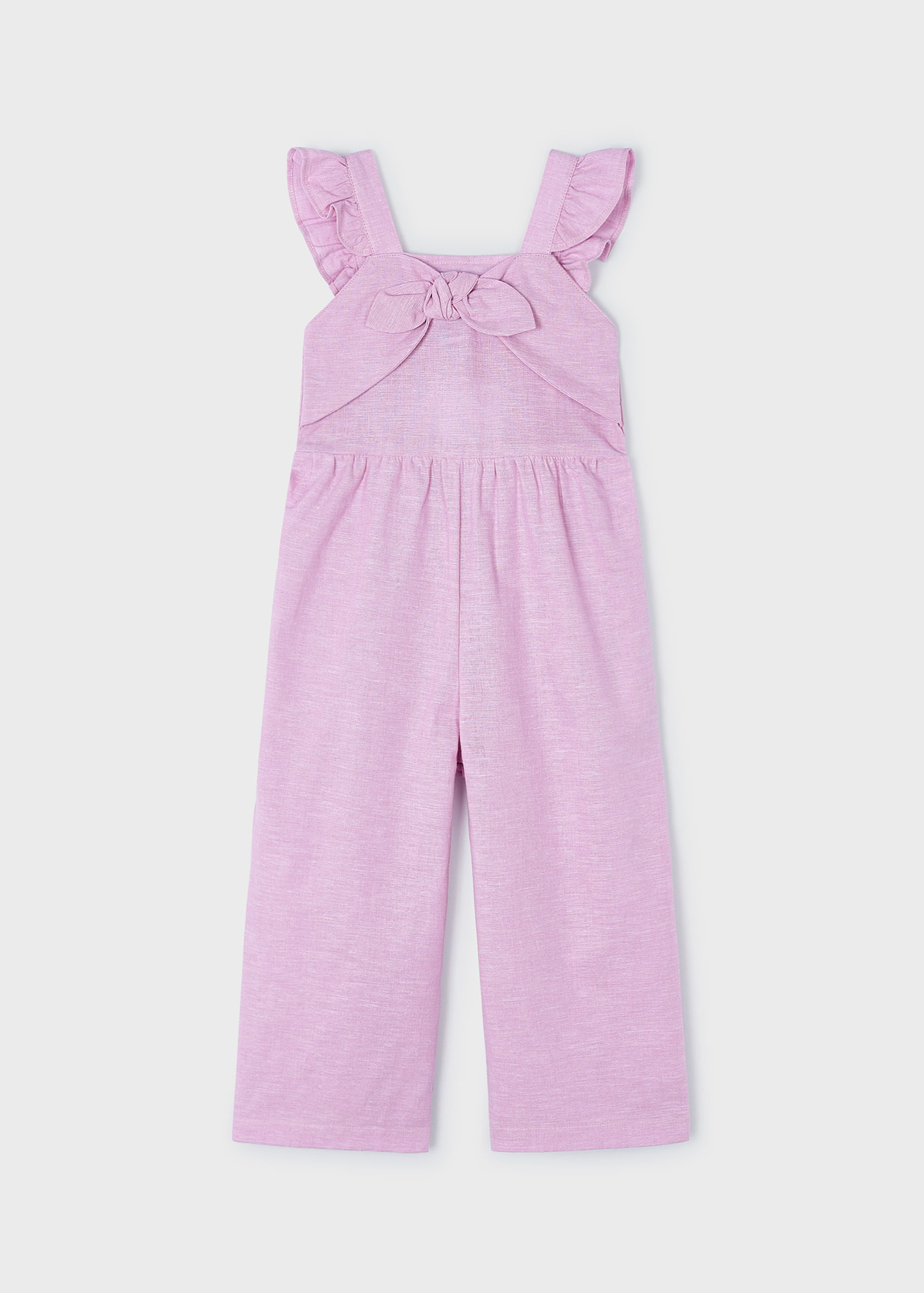 Girl Knot Linen Jumpsuit