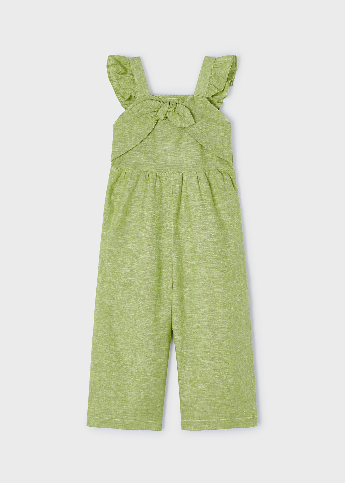 Girl Knot Linen Jumpsuit