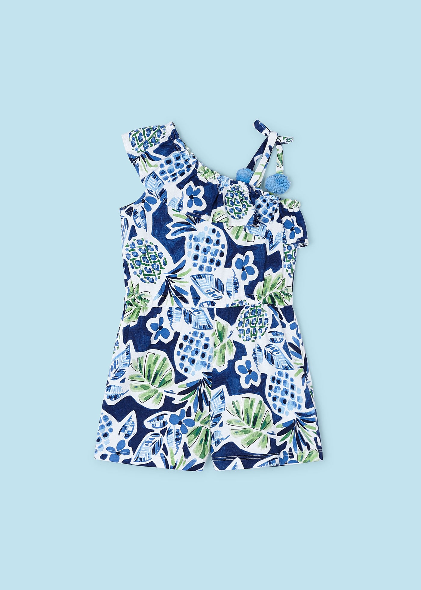 Mono asimétrico estampado niña