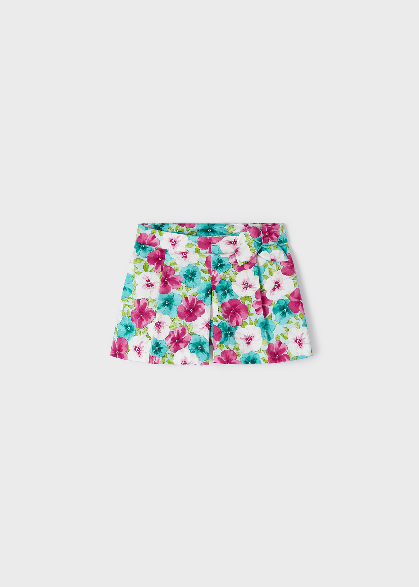 Short en satin imprimé fille