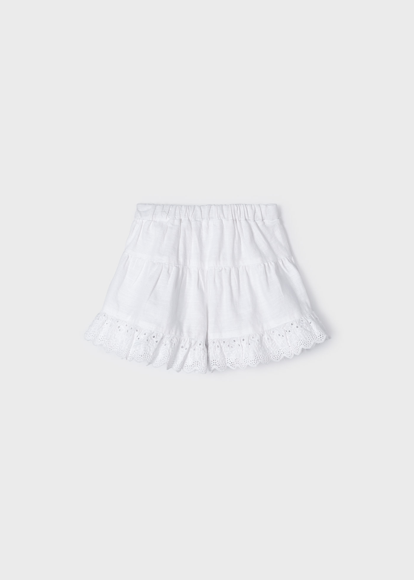 Girls ruffled eyelet shorts