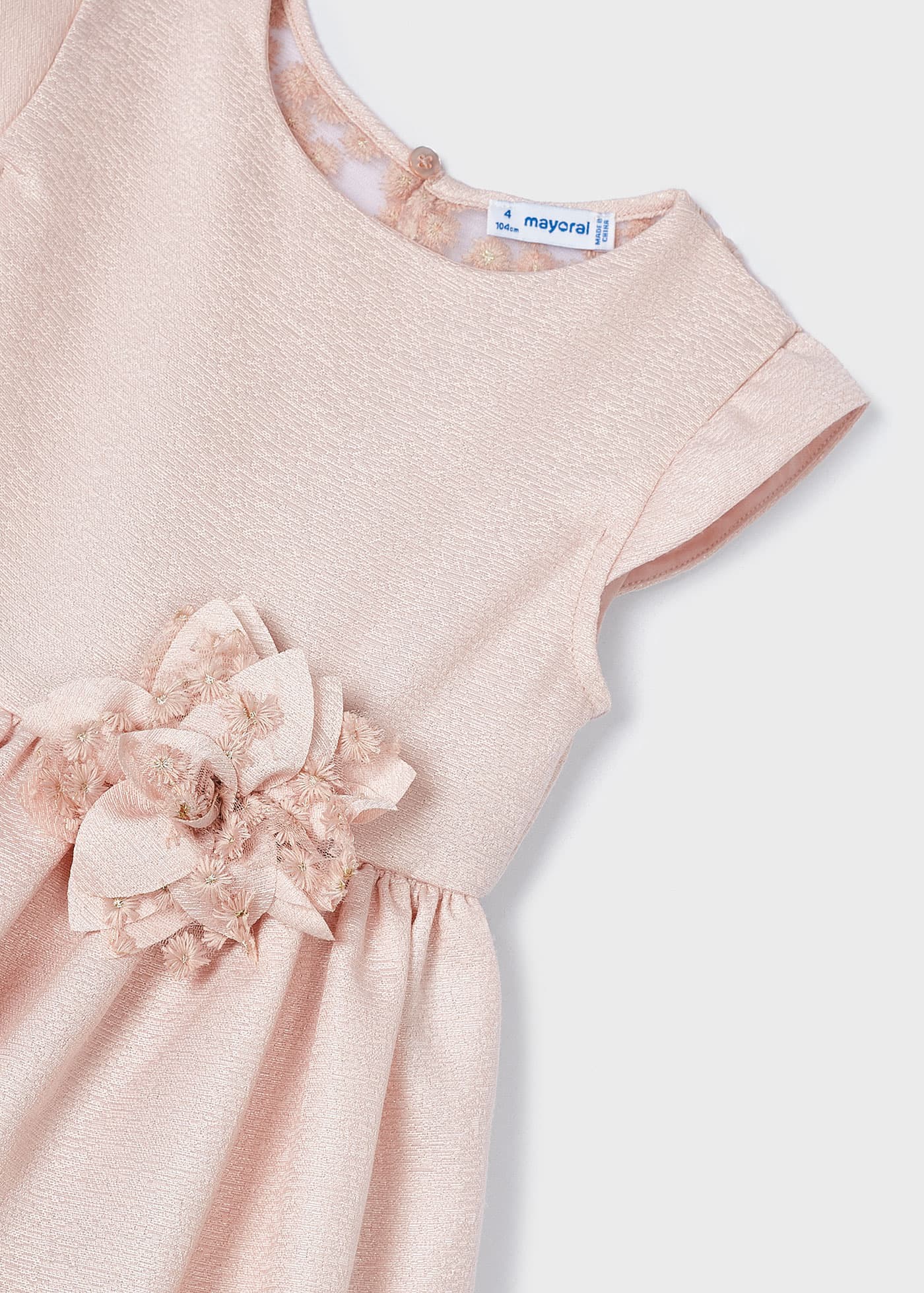 Abito con retro in tulle ricamato bambina