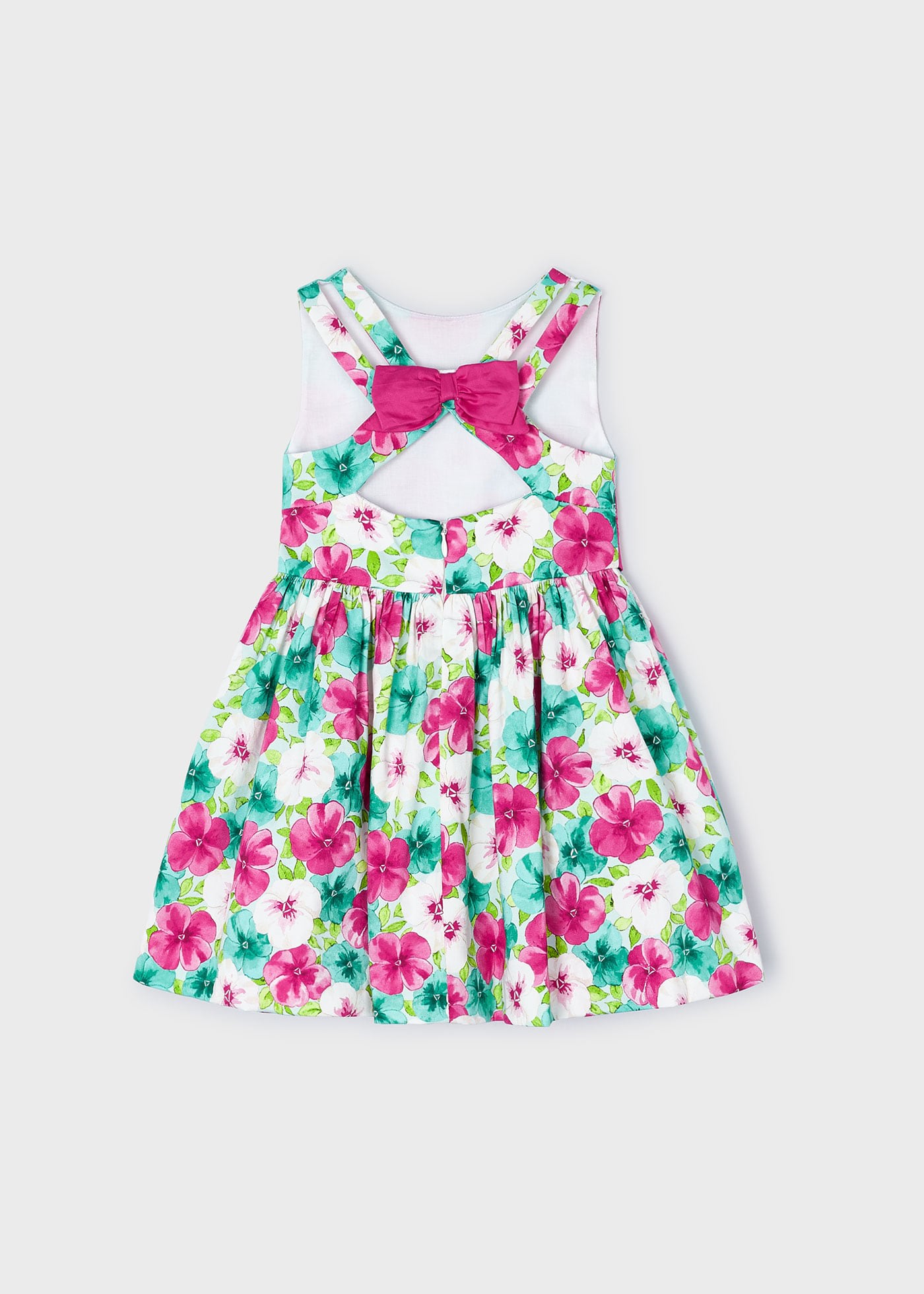 Girls floral dress back bow