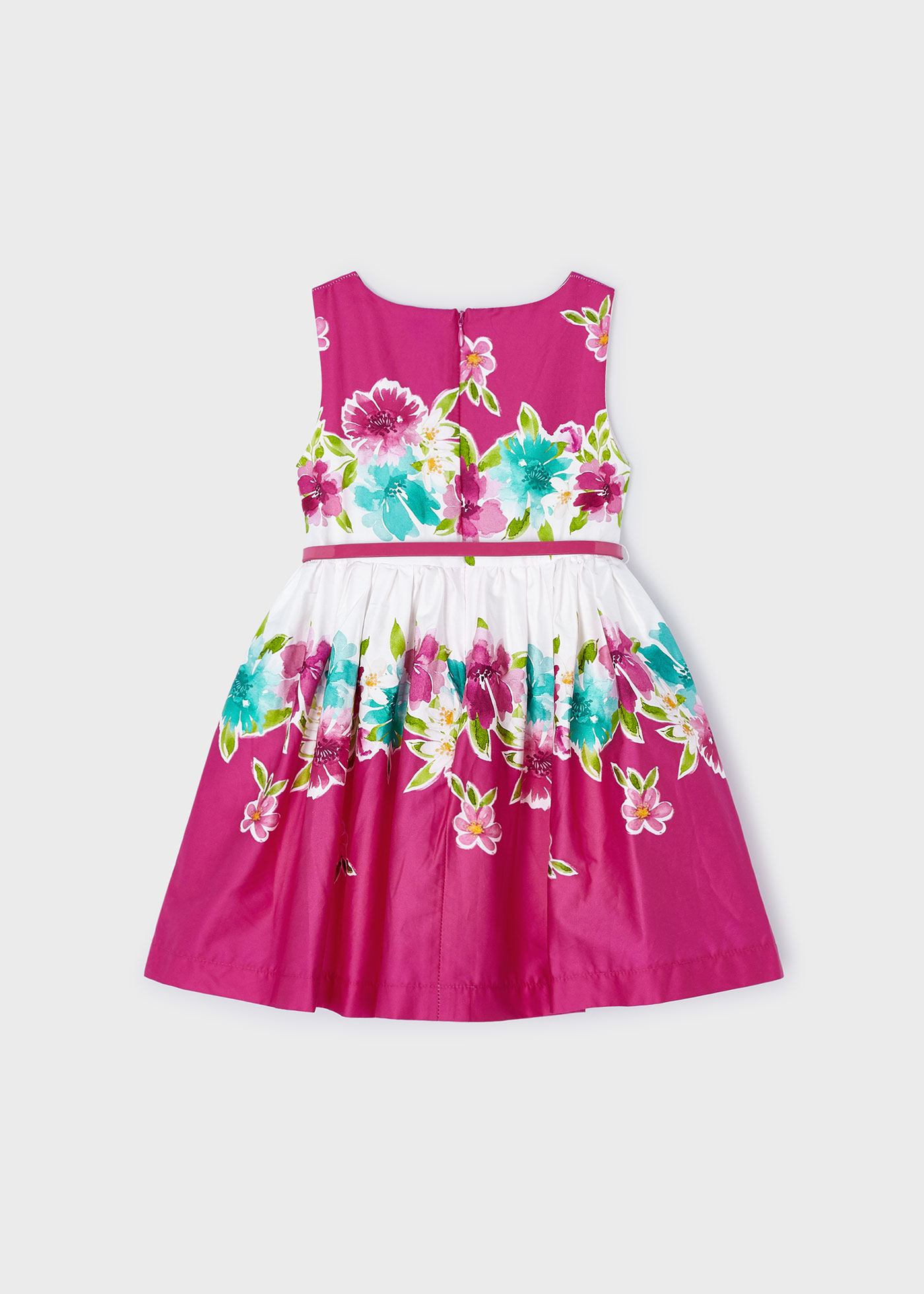Vestito con cinta popeline bambina