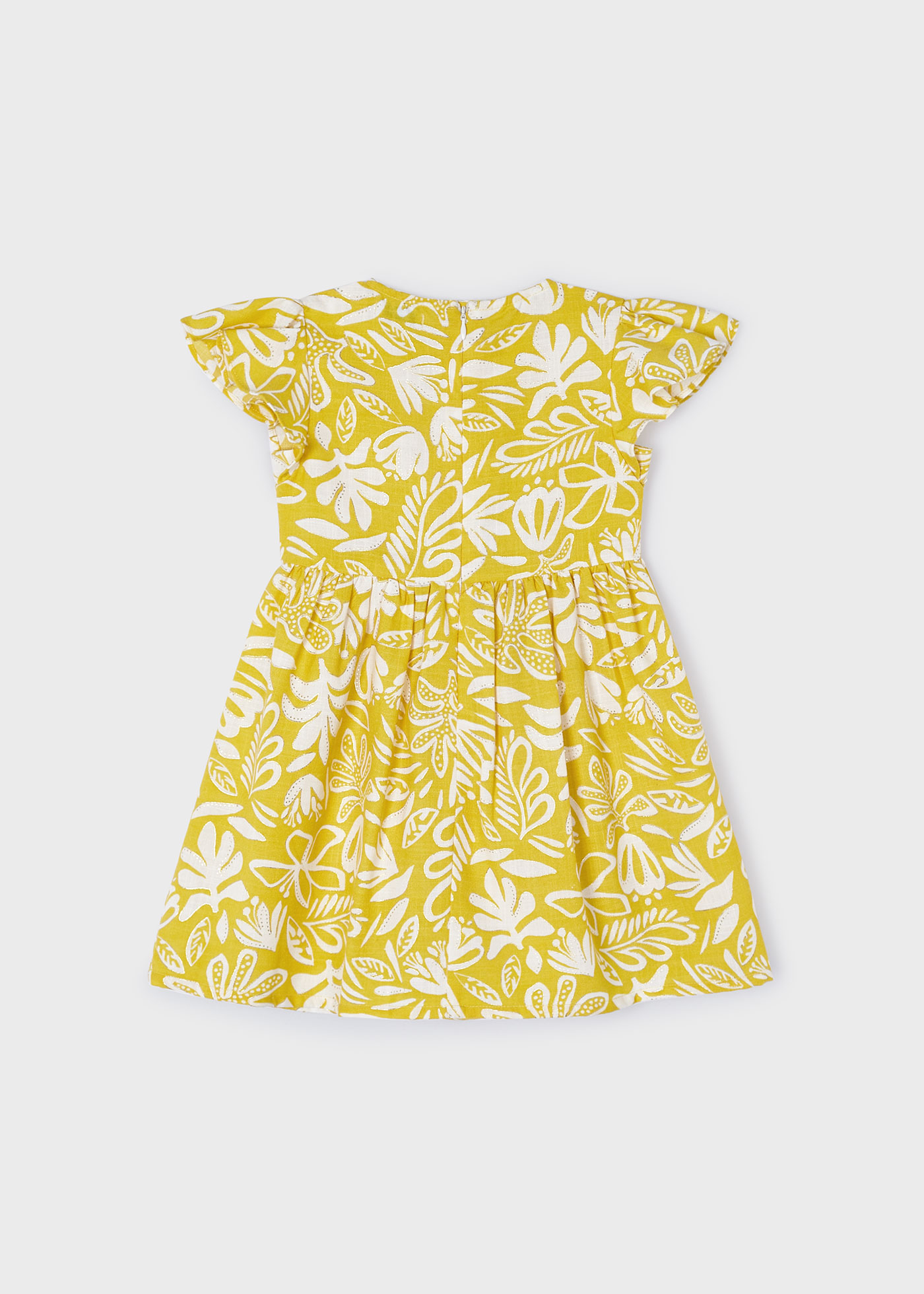 Girls dress tropical print