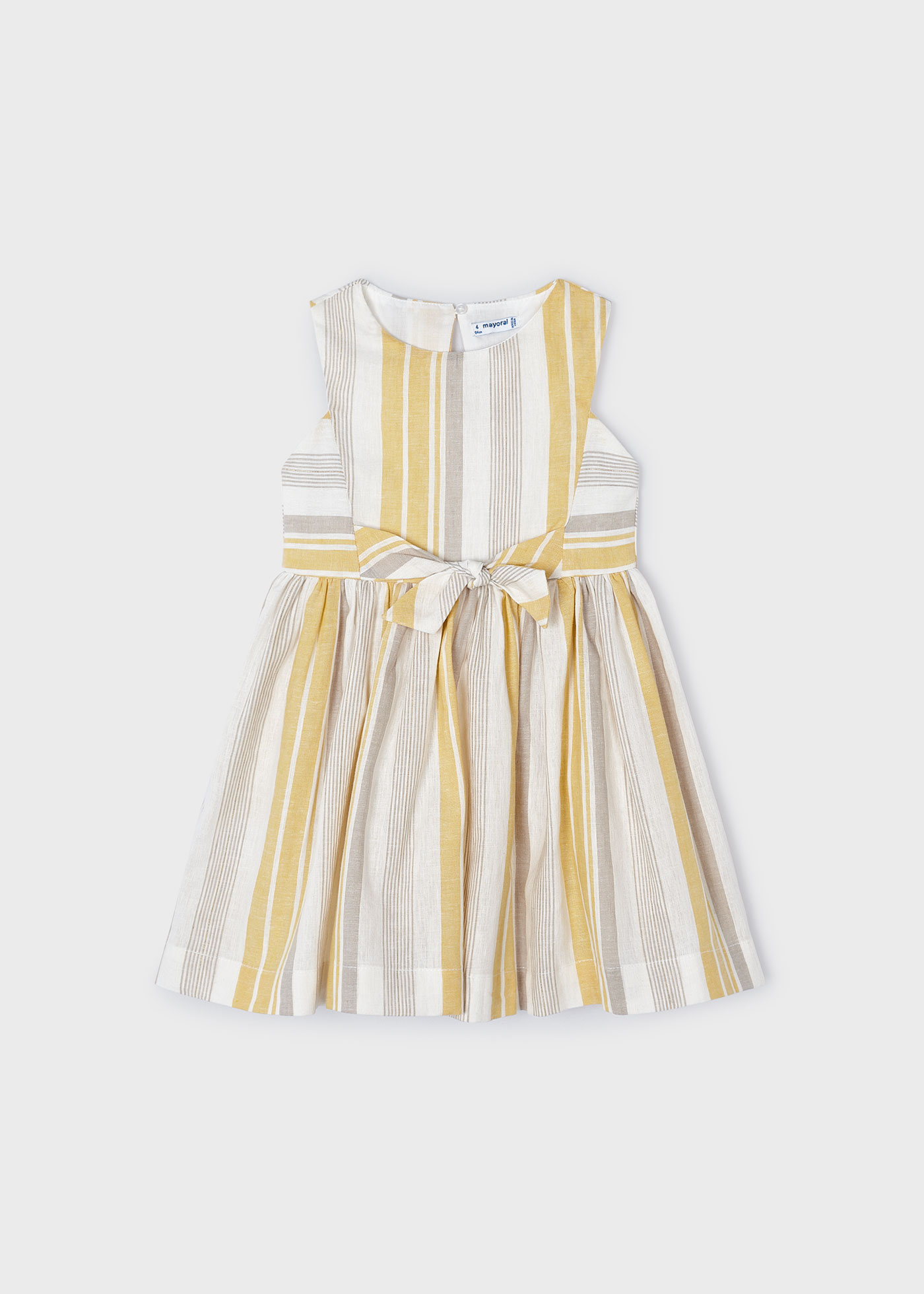 Girl Striped Linen Dress