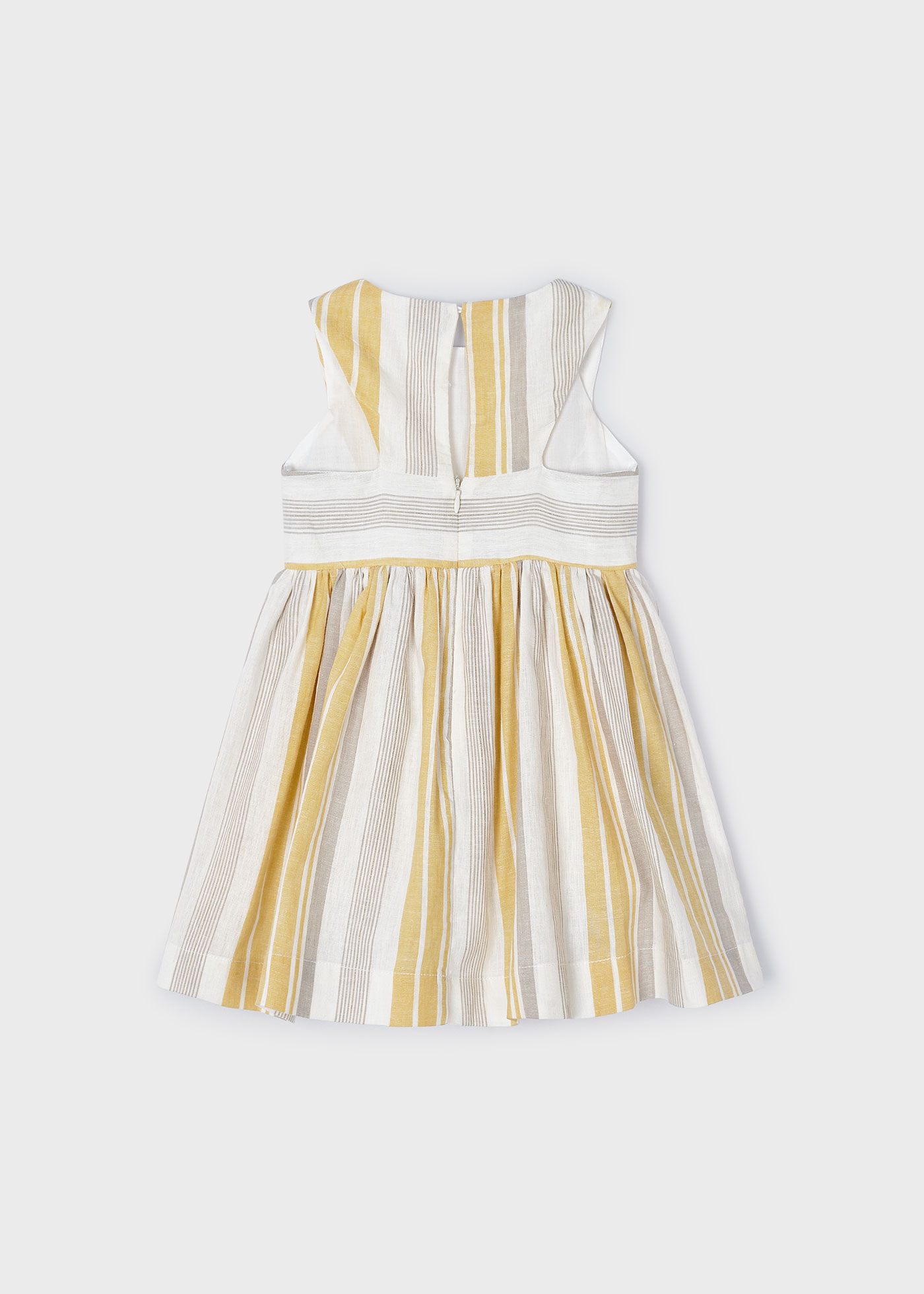 Girls striped linen dress