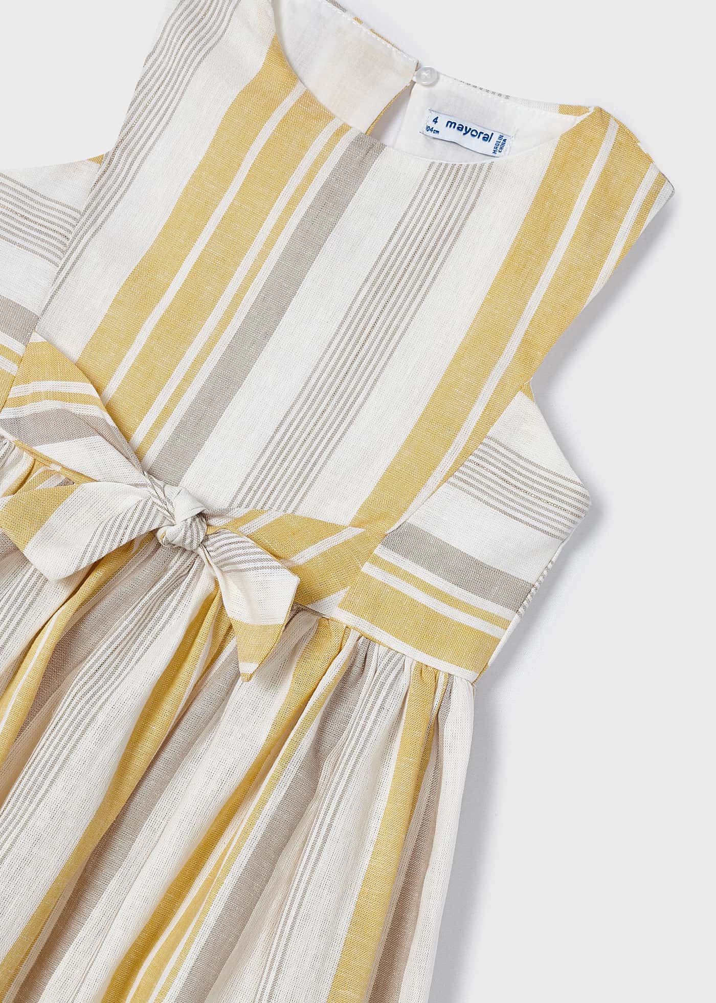 Vestito a righe lino bambina
