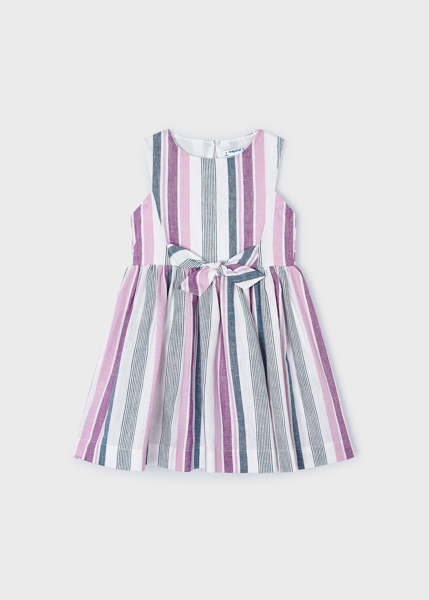 Girl Striped Linen Dress