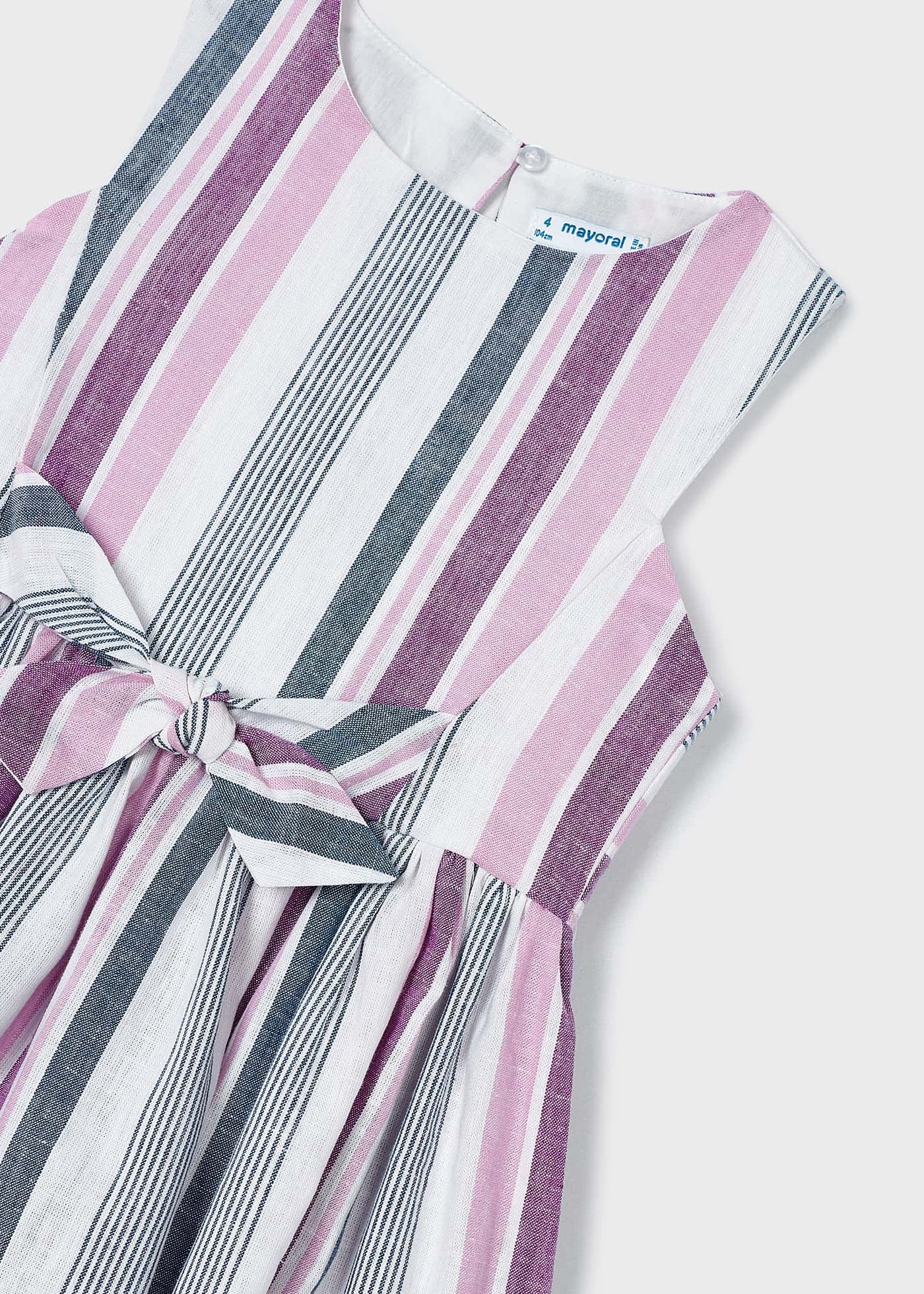 Girl Striped Linen Dress