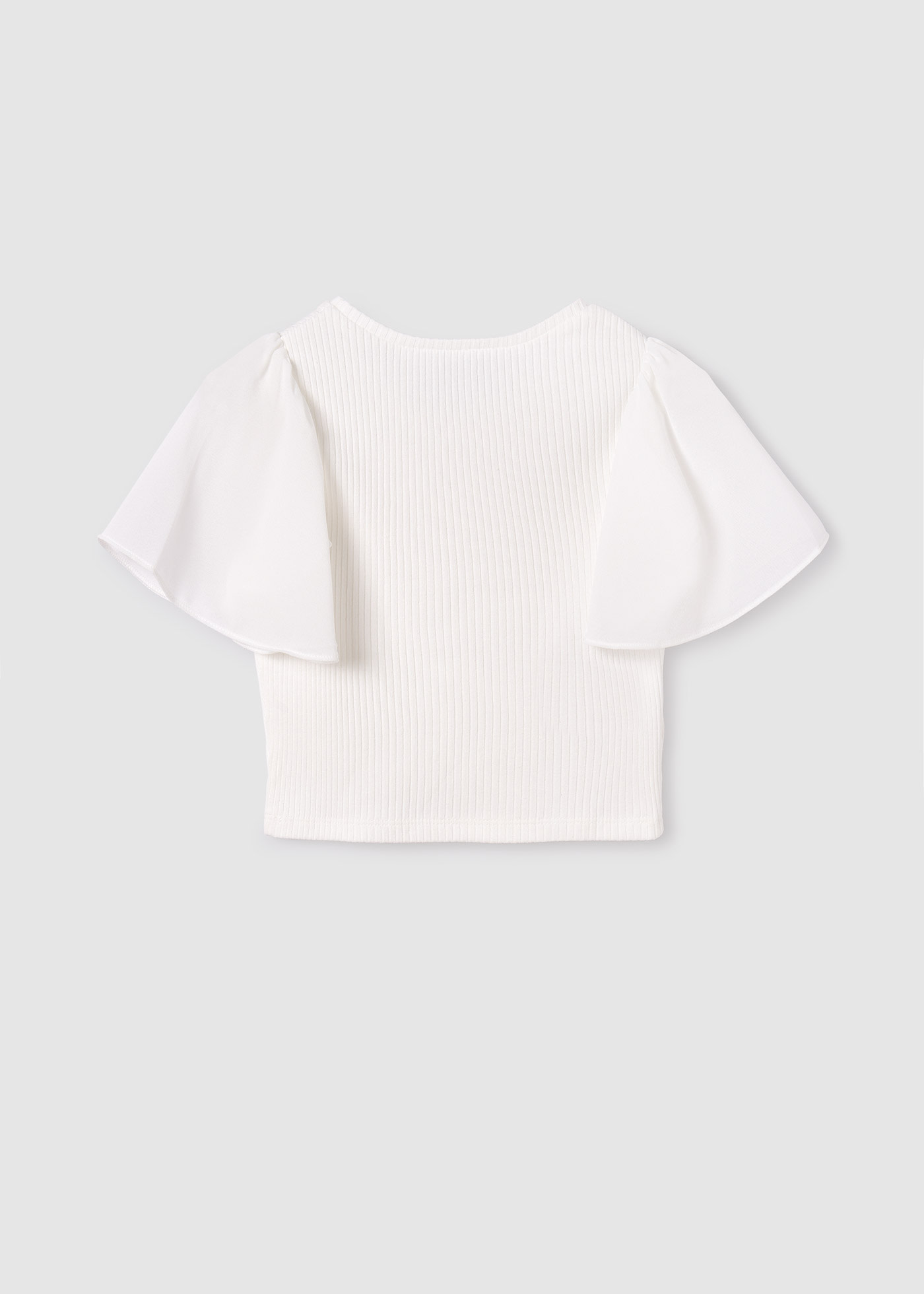 Girl Combined Ribbed T-Shirt