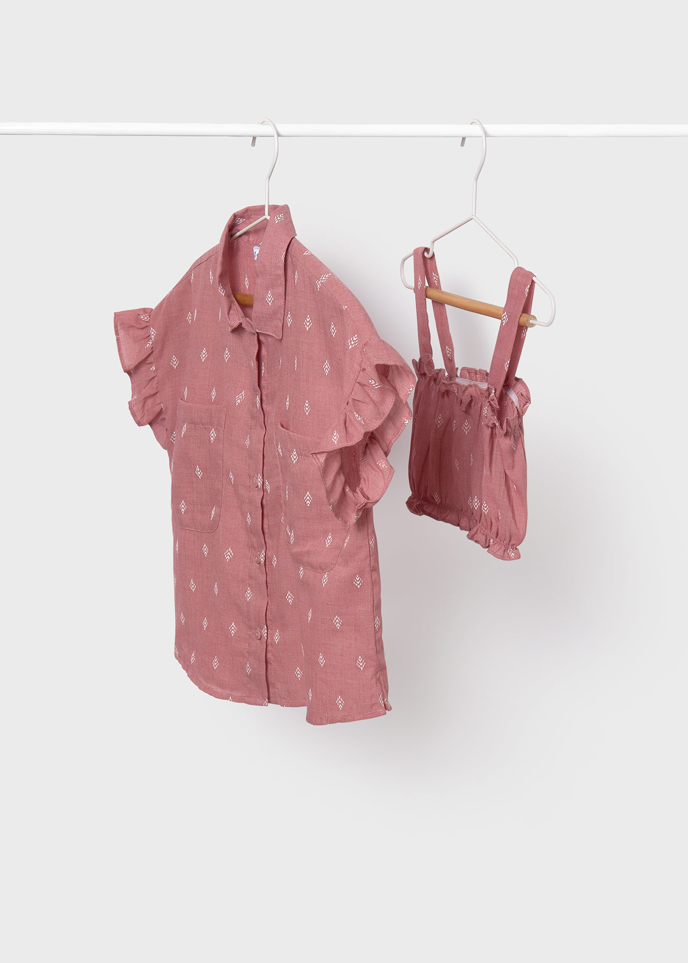 Блуза и топ с набран дизайн за момиче