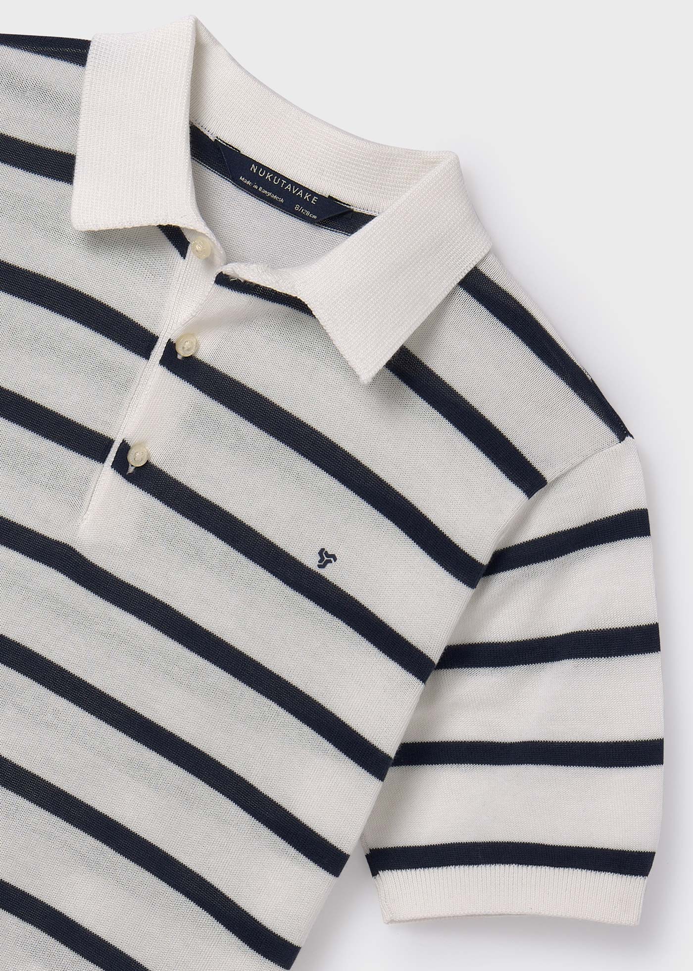 Boys knit polo shirt Better Cotton Cream-marine | Mayoral ®