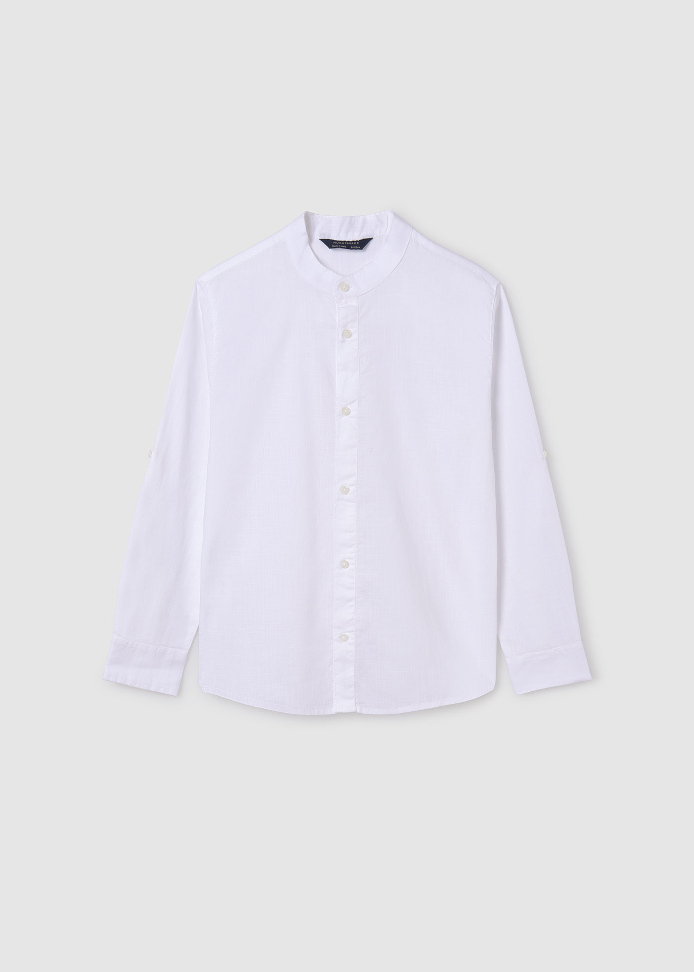 Camicia manica lunga colletto alla coreana Better Cotton ragazzo