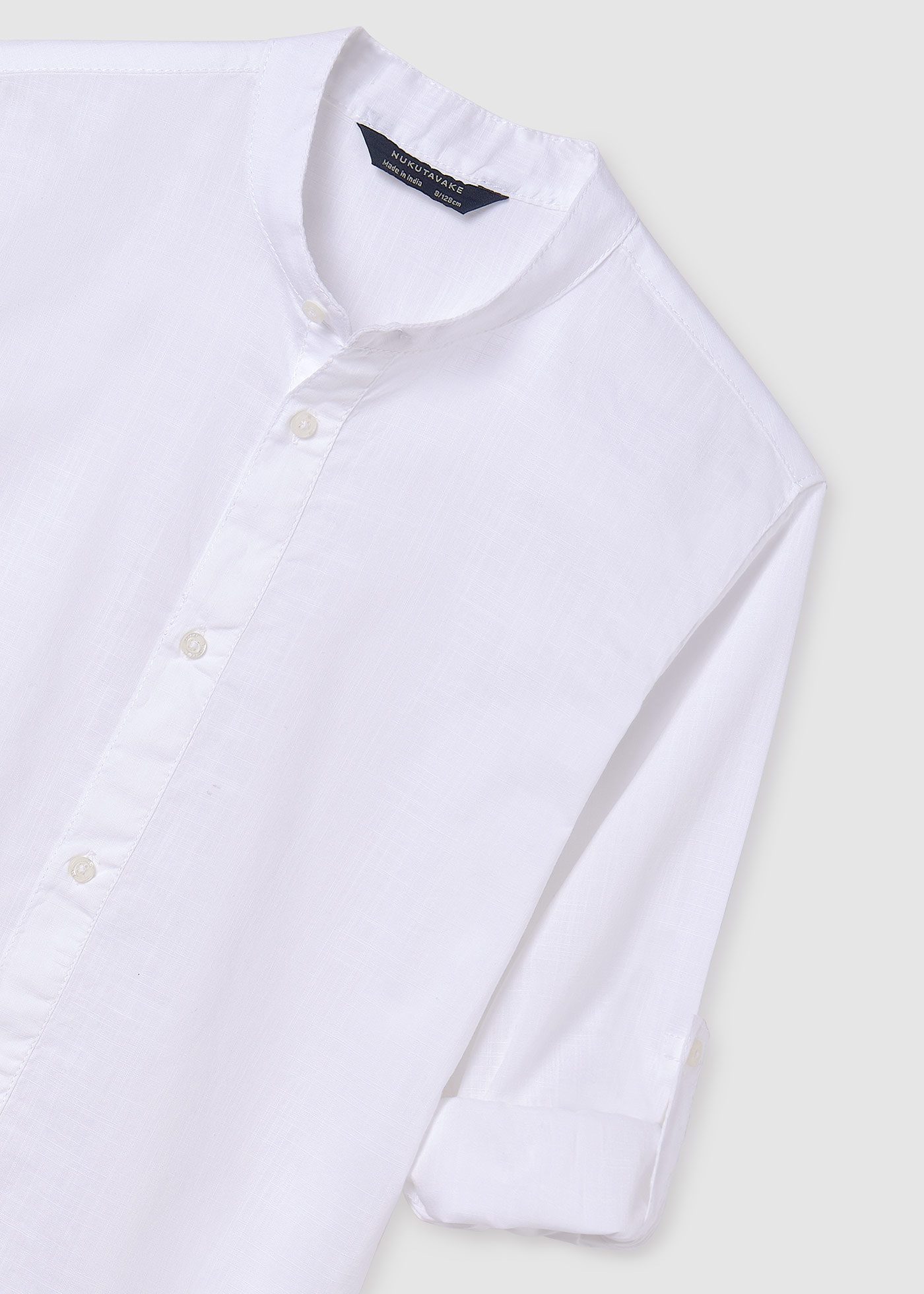 Camicia manica lunga colletto alla coreana Better Cotton ragazzo