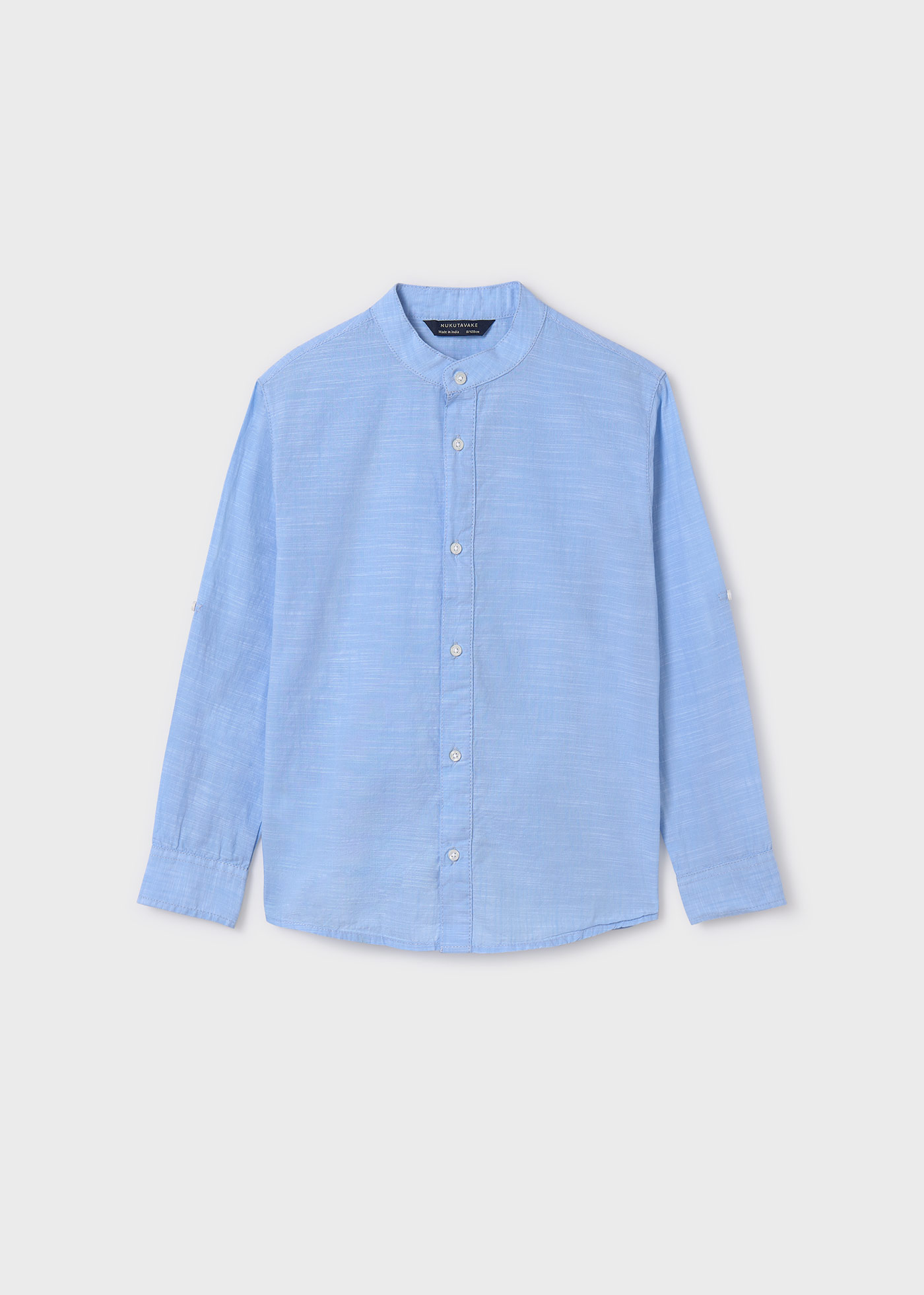 Boys mandarin collar shirt Better Cotton