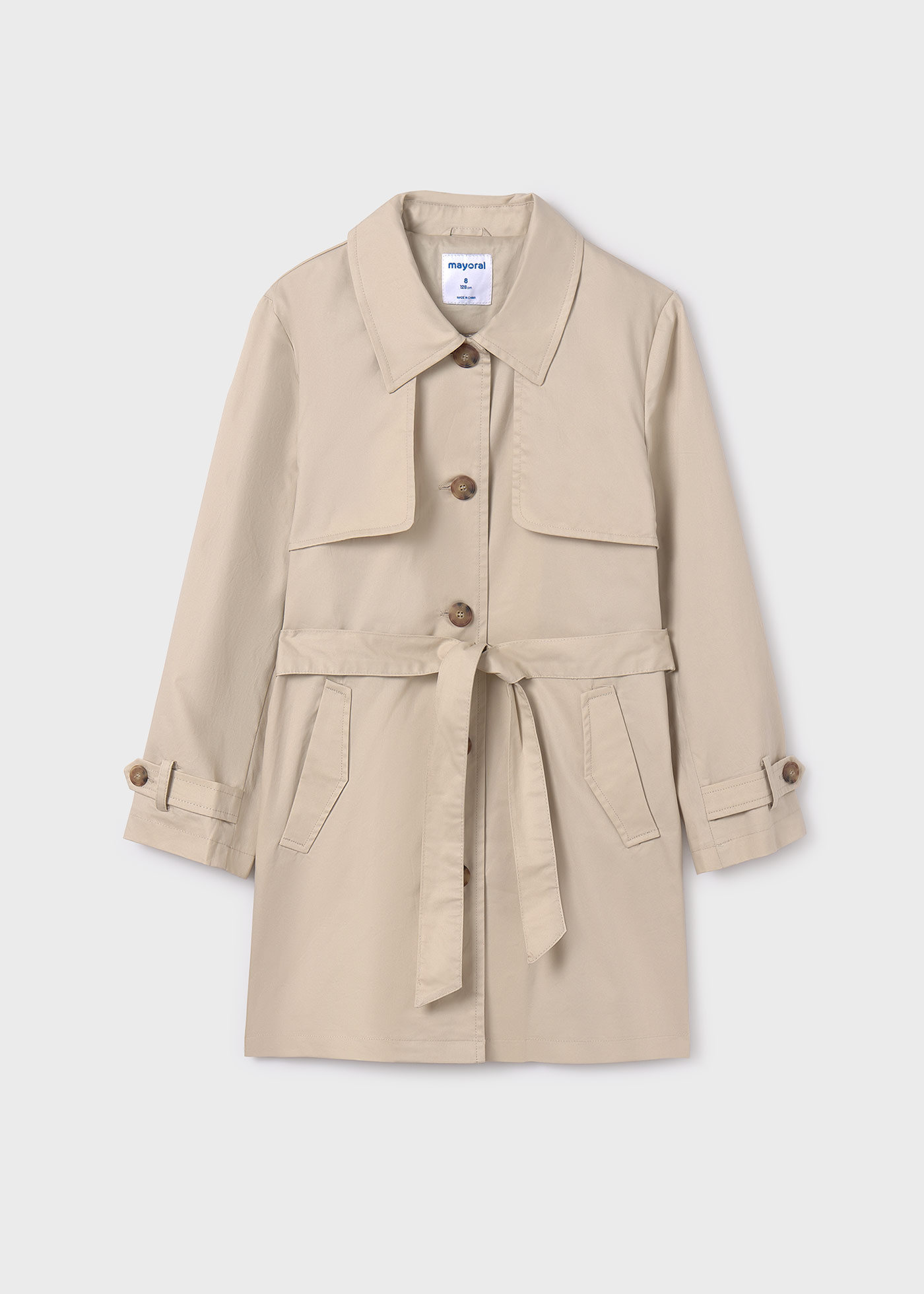 Girl Tie Trench Coat