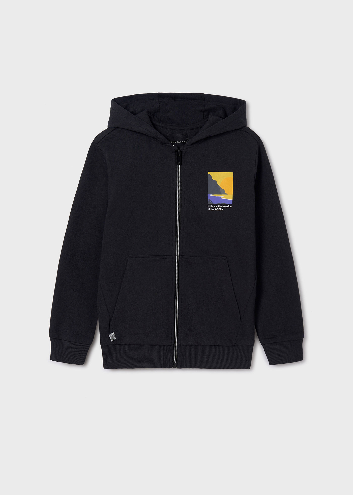 Boys printed zip-up hoodie