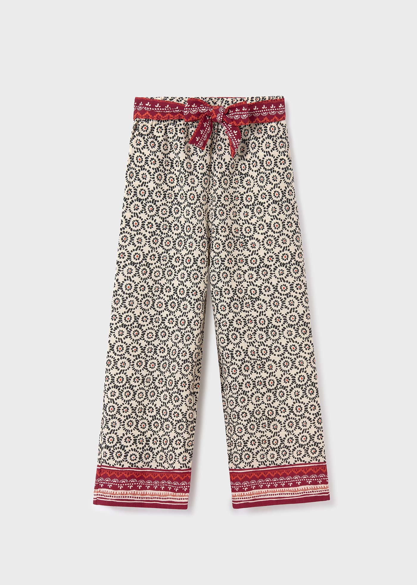 Girl Printed Flowy Trousers
