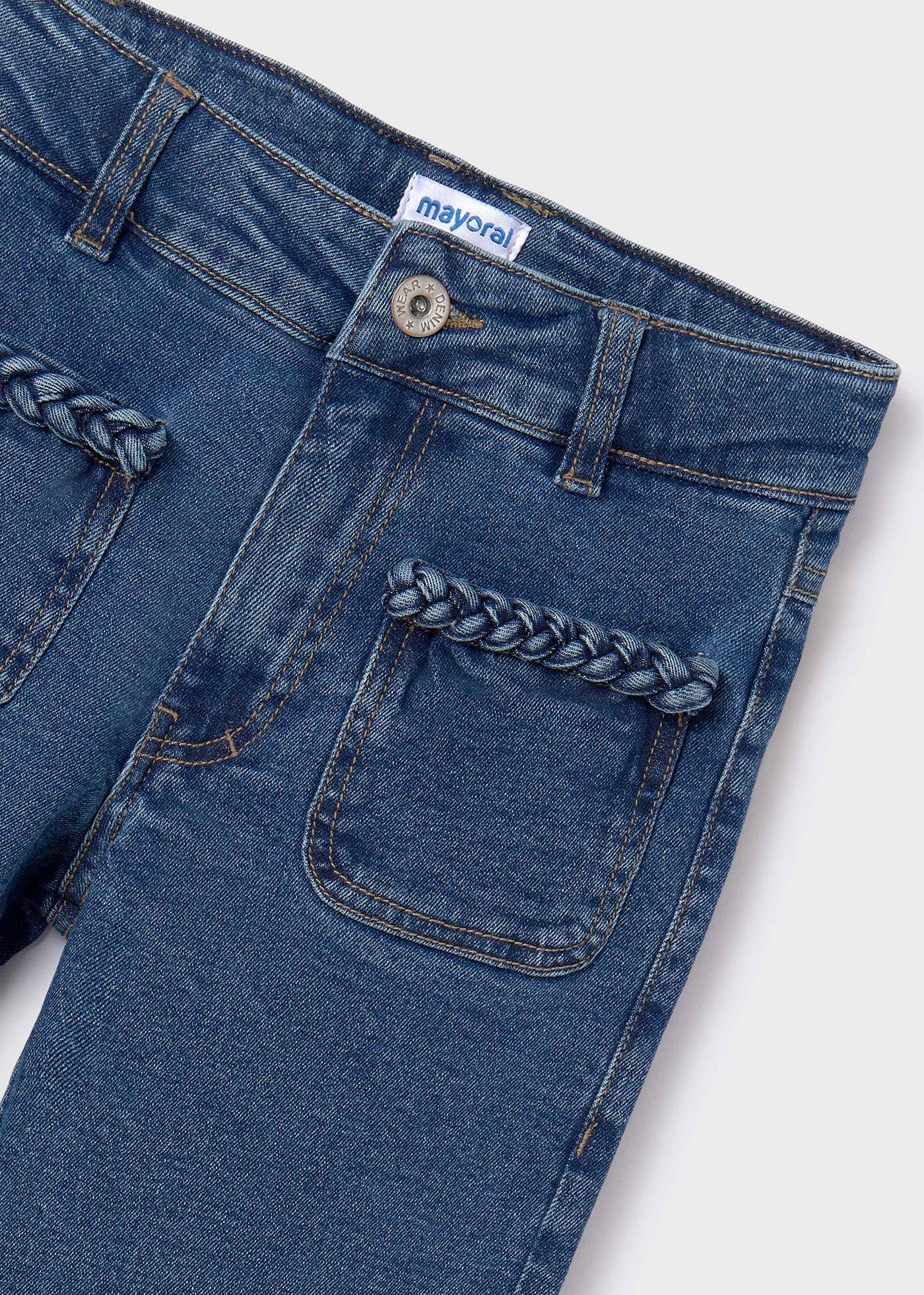 Jeanshose hochgeschnitten Better Cotton Teenager Mädchen