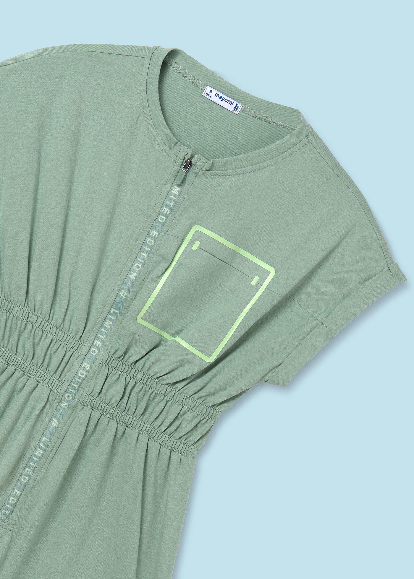 Girls romper pocket