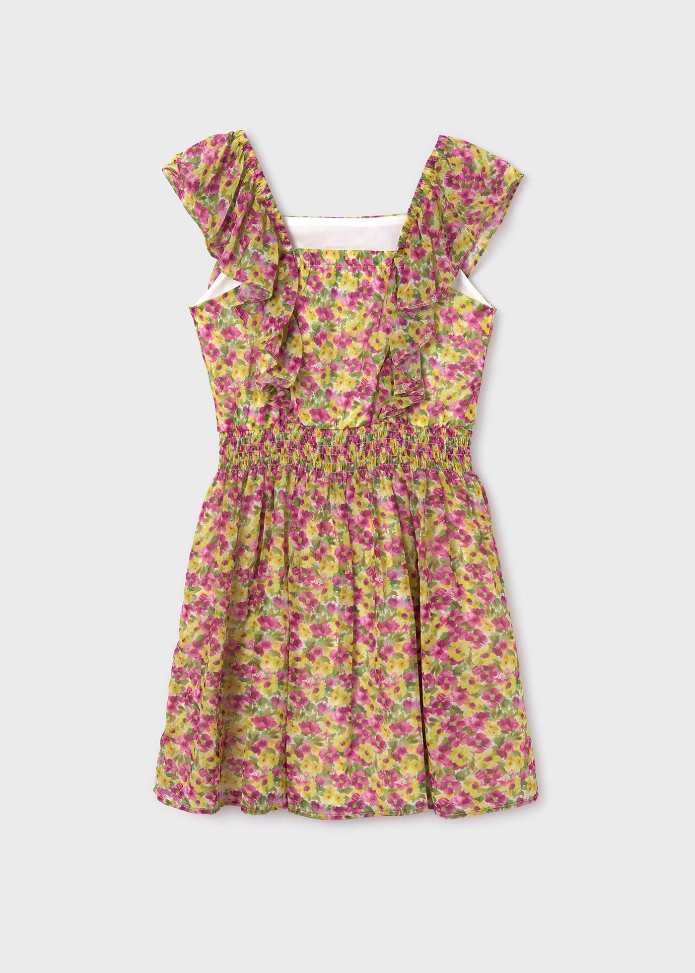 Robe fleurs en bamboula fille