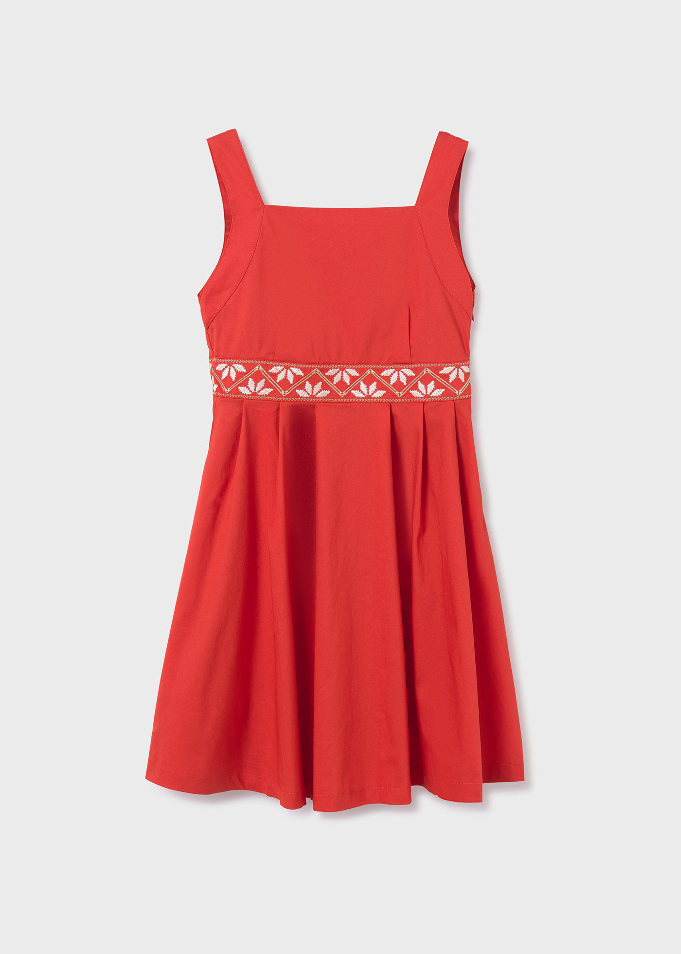 Girl Embroidered Belt Dress