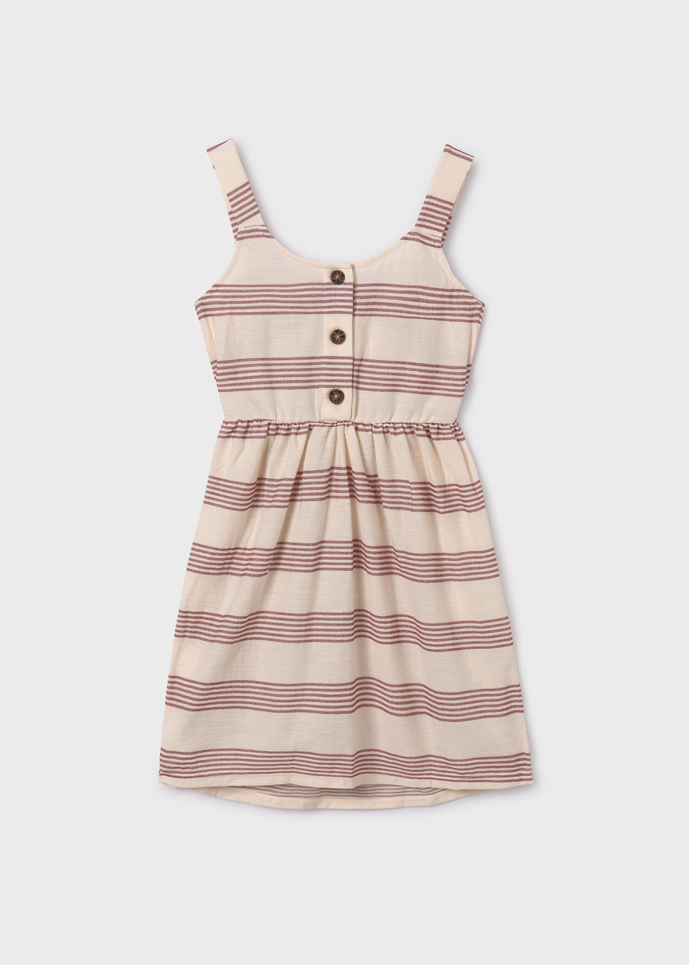 Girl Striped Pique Dress