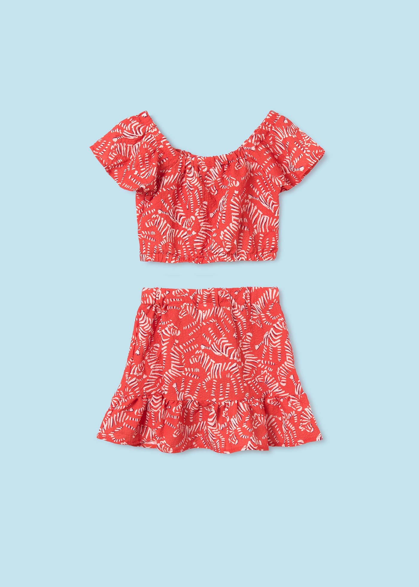 Ensemble 2 pièces top et jupe fille