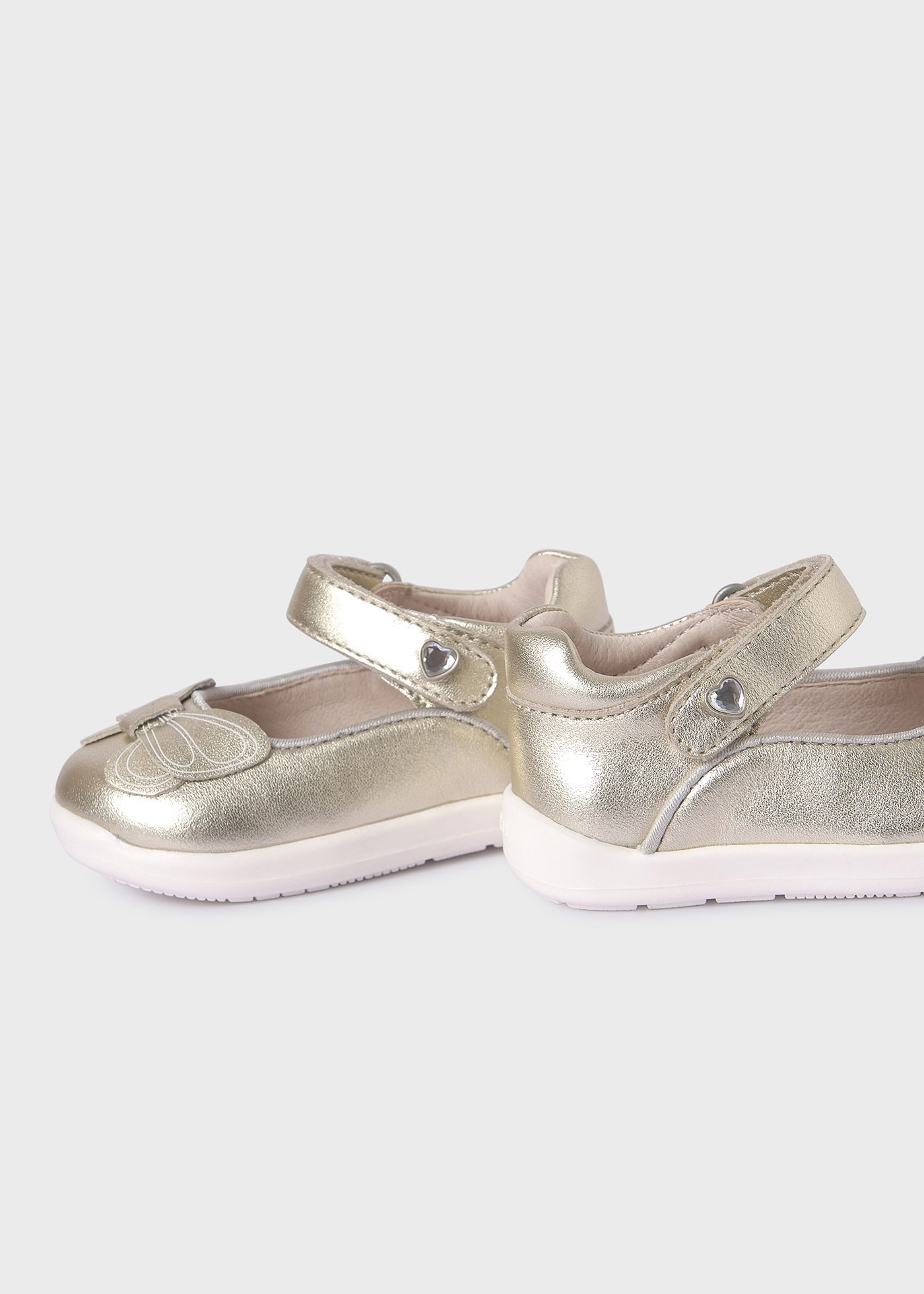 Baby Mary Janes with Bow Sustainable Leather