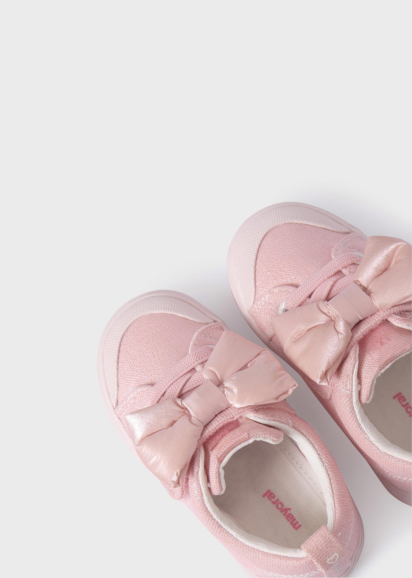 Baby Bow Canvas Trainers