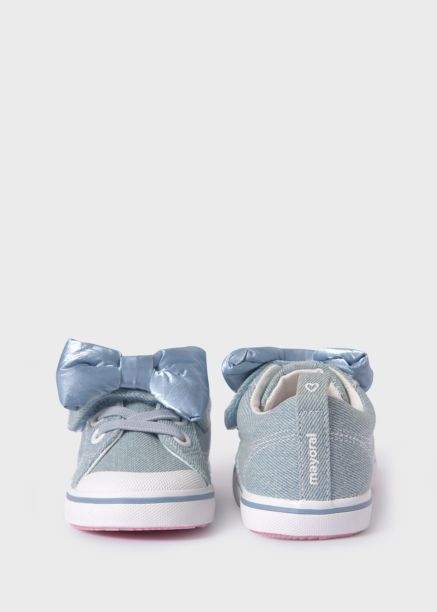 Baby Bow Canvas Trainers