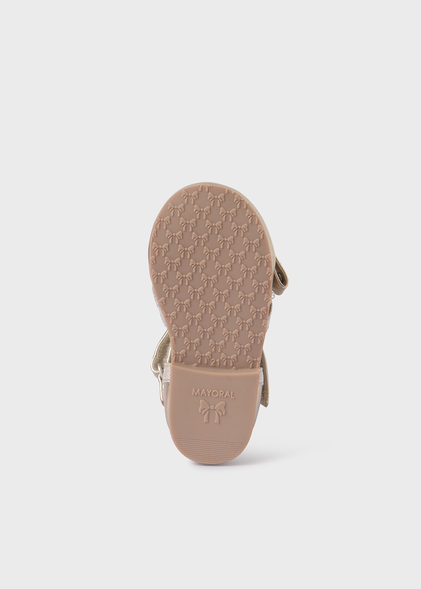 Ballerine metallizzate aperte suola in pelle sostenibile neonata
